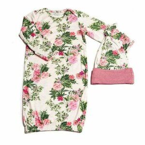 EVERLY GREY 2 Pc Matching Set in Beige Floral Size 0-3 Months